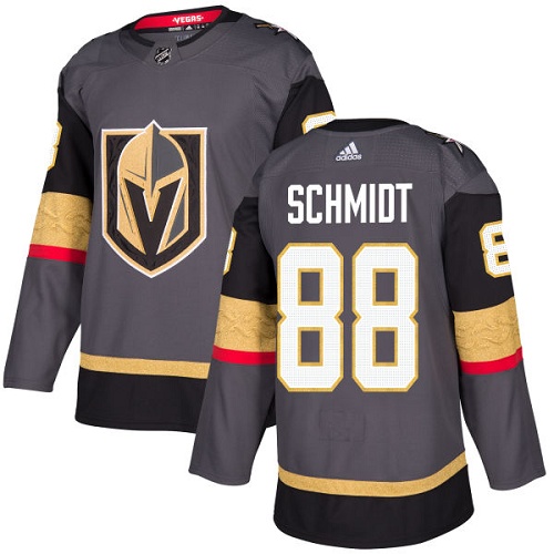 Adidas Men Vegas Golden Knights 88 Nate Schmidt Grey Home Authentic Stitched NHL Jersey